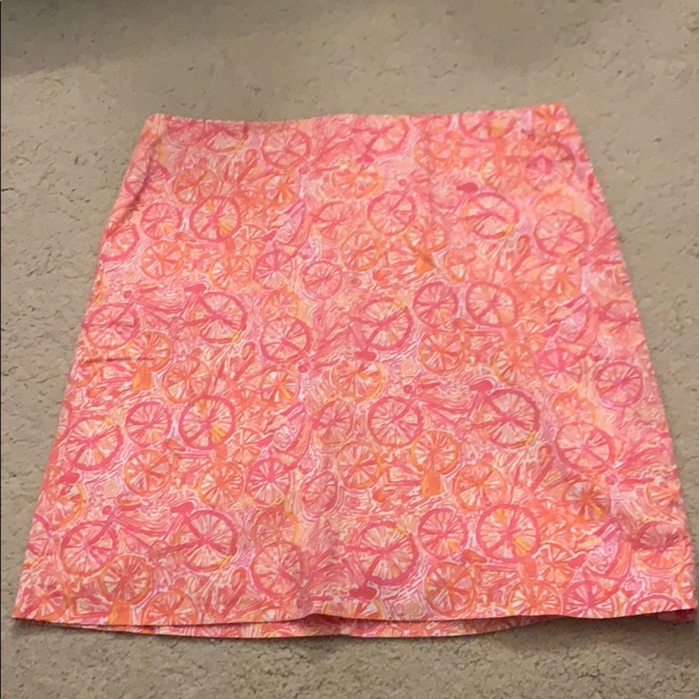 Lilly Pulitzer Hotty Pink Ten Speed Cotton Skirt
